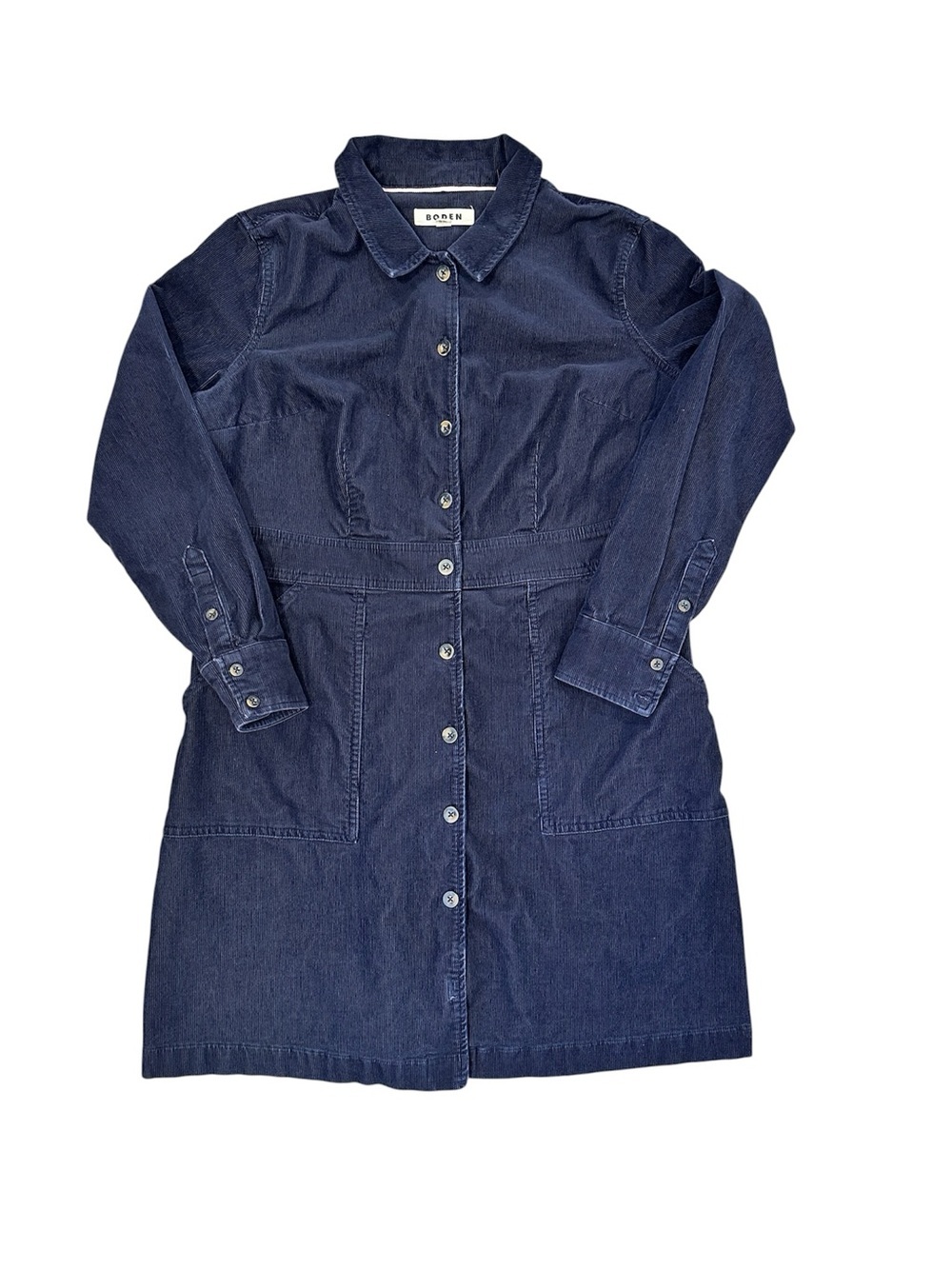 Boden Flora Cord Shirt Dress - Picture 2 of 9